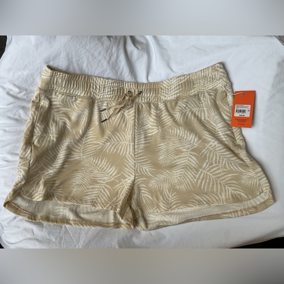 NNWT Freely Nikki Shorts Soft Flowy Adjustable Brown Rice / Star White Sz 2X - Picture 2 of 6